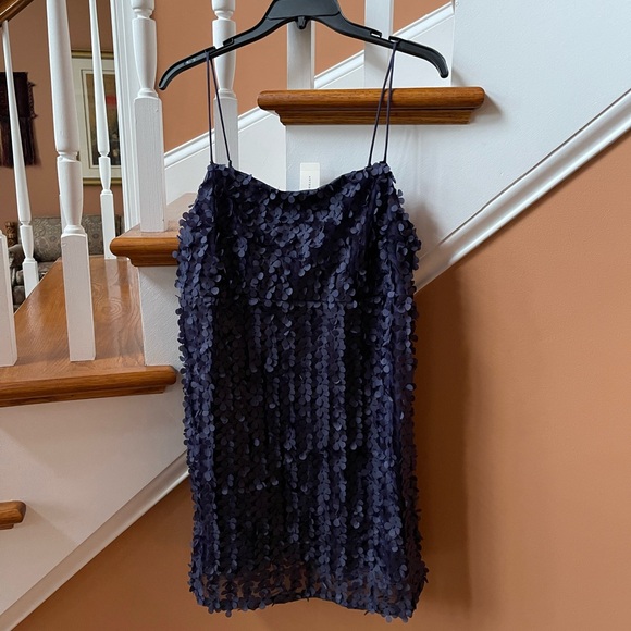 Anthropologie NWT Sz SM 3D floral appliqué dress; side zipper & pockets, lined - Picture 5 of 16